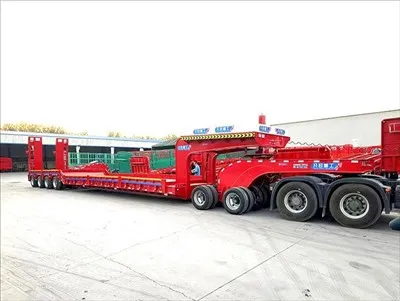 Semi-reboque de transporte de eixos